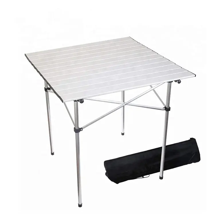Meja Piknik Luar Ruangan, Meja Lipat Berkemah Aluminium Atas Meja Piknik