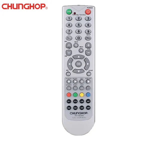 الجملة Chunghop RM-808E 45 مفاتيح 8 في 1 العالمي التحكم عن بعد استبدال التلفزيون AT2 LCD جلس دي في دي سي دي AUX