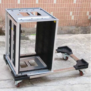 स्टेनलेस स्टील ESD ESD के लिए परिवहन रसद कारोबार बॉक्स भंडारण उपकरण ट्राली गाड़ी पीसीबी पत्रिका रैक - Product Image 5