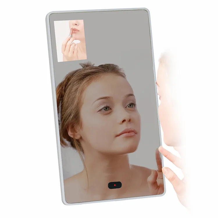 32 pulgadas de montaje en pared de señalización digital espejo mágico booth android/independiente Sistema Inteligente photobooth espejo publicidad