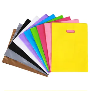 Wholesale Customized Logo Small Plastic Shopping Bag with LDPE/HDPE PE Handle for Exhibition Use