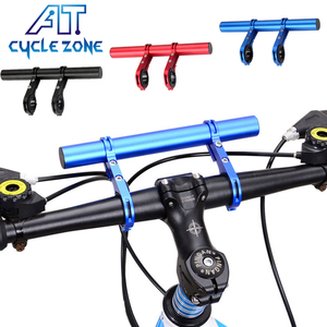 Extension de guidon de vélo de montagne double, MTB 25,4/31,8 mm, support de compteur de vélo en <span class=keywords><strong>carbone</strong></span>, support de lampe frontale, support de lampe - Product Image 2