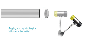נירוסטה צינור הולם Inox מדרגות מעקה מעקה עגול כיכר שטוח כיפת דקורטיבי צינור סוף Caps