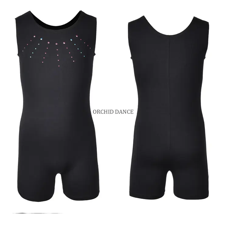 Fabriek Groothandel Goedkoopste Spandex Mouwloze Unitards Jongens Gymnastiek Leotards