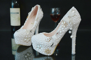 BS031 perle di strass di colore bianco <span class=keywords><strong>scarpe</strong></span> <span class=keywords><strong>da</strong></span> <span class=keywords><strong>sposa</strong></span> tacco alto <span class=keywords><strong>da</strong></span> donna con tacco alto <span class=keywords><strong>scarpe</strong></span> <span class=keywords><strong>da</strong></span> donna 35-42 <span class=keywords><strong>scarpe</strong></span> <span class=keywords><strong>da</strong></span> festa <span class=keywords><strong>da</strong></span> signora 14cm - Product Image 6