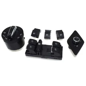 6 pcs De Rétroviseur Chromé Phare <span class=keywords><strong>Vitre</strong></span> Électrique Commutateurs pour MK6 Vento Jetta - Product Image 1