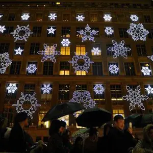 2D หน้าต่างตกแต่ง Lighted Snowflake Light up Christmas Silhouette