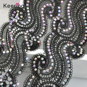 새로운 디자인의 화려한 비즈 레이스 라인스톤 <span class=keywords><strong>AB</strong></span> 크리스탈 트림 의류 장식용 WLC-719 - Product Image 4