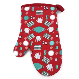 Foldable funny cotton silicone oven mitts kitchen promotional gift items