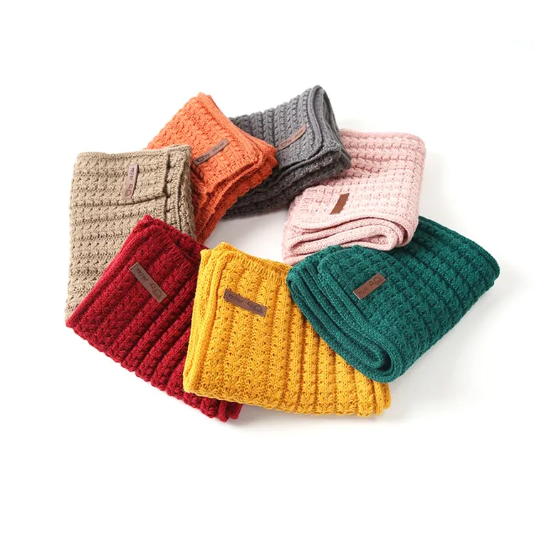 Écharpe tricotée d'hiver chaude pour enfants, écharpe d'hiver pour bébé enfants