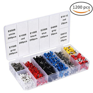 Outil de sertissage de terminal HSC8 6-4A, sertissage 0.25 — 6 mm2 avec 1200 pièces, Kit de connecteurs de borne de course