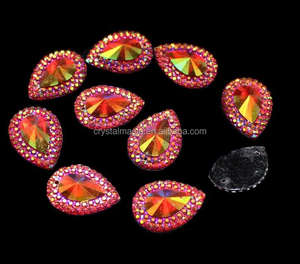 Сияющий AB Colour пришить из смолы со стразами оптом - Product Image 2