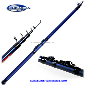 De fibra de vidrio telescópica de la pesca de truchas barra de vidrio al por mayor más barato 3,80 m 10-40g boloñesa pesca <span class=keywords><strong>rod</strong></span> weihai del OEM de fábrica