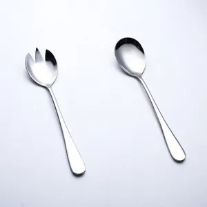 Stainless Steel Salad Servers Table Silverware Salad Fork and Spoon Set