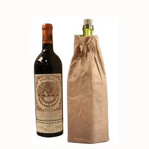 タイベック紙クーラーバッグシングルボトルバッグプラスチックリサイクルワインバッグなしリサイクル可能メーカー卸売