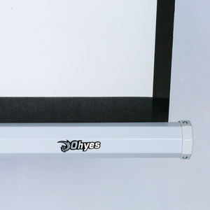 วัสดุฉายมอเตอร์พับอัตโนมัติหน้าจอโปรเจคเตอร์ระบบโฮมเธียเตอร์100 ''4:3 16:9เคลือบสีขาว - Product Image 3