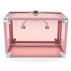 Clear Locking Aluminium Make-Up Sieraden Opslag Acryl Vanity Case