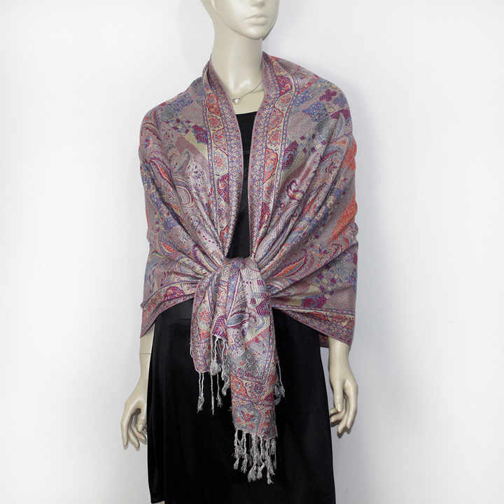 Latest Dubai Magic Shawl 70 Cashmere 30 Silk Paisley Shawls New Design Pashmina Scarf