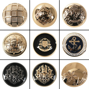 oro metal en relieve <span class=keywords><strong>ewing</strong></span> accesorio de prendas de vestir uniforme del chaqueta de abrigo de traje de shank botón - Product Image 3