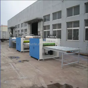 MDF paper/pvc laminate line MFTZ1350-D with glue heating oven and repress device woodworking machinery