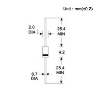 Diode redresseuse 1N4005 1A 600V DO-41 (DO-204AL) Axiale 1N IN 4005 IN4005 1 Ampère 600 Volts Silicium électronique