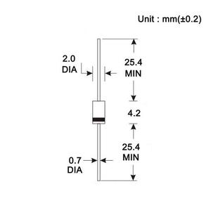 1N4005 Rectifier Diode 1A 600 V DO-(DO-204AL) Axial 1N TRONG 4005 IN4005 1 Amp 600 Volt Điện Tử Silicon - Product Image 2