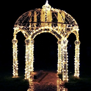 Gazebo <span class=keywords><strong>in</strong></span> Ferro Bianco Ornamentale per Decorazioni di Matrimoni <span class=keywords><strong>in</strong></span> <span class=keywords><strong>Giardino</strong></span>, Mandap, Eventi e Feste - Product Image 6