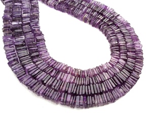 Natural Blue Amethyst Smooth Square Shape Gemstone <b>Heishi</b> Beads February Birthstone Jewelry <b>Bracelet</b> DIY Necklace Earring - Product Image 4