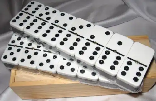 Mới Domino đôi sáu Spinners Jumbo gạch kích thước với hai màu đen trắng