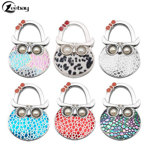 Wholesale bag hook hanger bulk owl animal purse holder purse hook for ladies