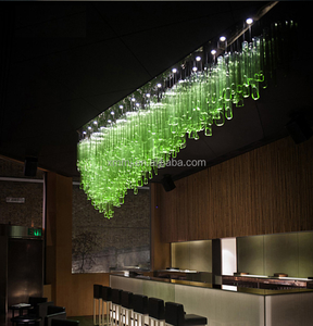 Su misura moderno elegante vetro <span class=keywords><strong>giallo</strong></span> Murano <span class=keywords><strong>lampadario</strong></span> a LED per Home Restaurant Hotel-Art Deco decorazioni appese - Product Image 5