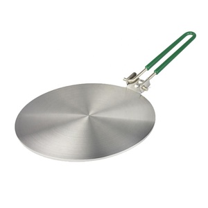 <span class=keywords><strong>Plaque</strong></span> <span class=keywords><strong>adaptateur</strong></span> en acier inoxydable pour <span class=keywords><strong>induction</strong></span> avec poignée de protection en PVC - Product Image 1