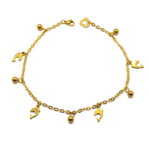 Cheap Wholesale Girls Gift Stylish Stainless Steel Jewelry <strong>Gold</strong> Moon Charm <strong>Anklet</strong> <strong>Bracelet</strong> - Product Image 3