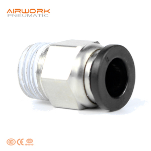 Conectores Neumáticos de Empuje Rápido, Conector Macho Recto de <span class=keywords><strong>1</strong></span>/8, Conexión Rápida de 6 mm, Plástico y Latón - Product Image 2