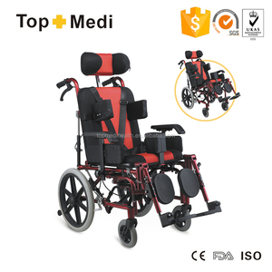 Topmedi Manual THE958LBCGPY-38 alto respaldo reclinable silla de Ruedas cp para plsy <span class=keywords><strong>cerebral</strong></span> - Product Image 1
