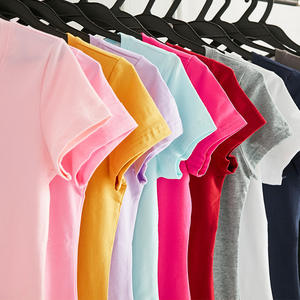 Directo de fábrica personalizado 100% algodón Mujer Camisetas Color caramelo tejido Casual de talla grande colección de verano bordado sólido OEM - Product Image 4