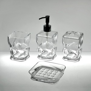 4 PCS Accessoires de salle de bain en acrylique bleu clair en forme d'étoile - Product Image 6