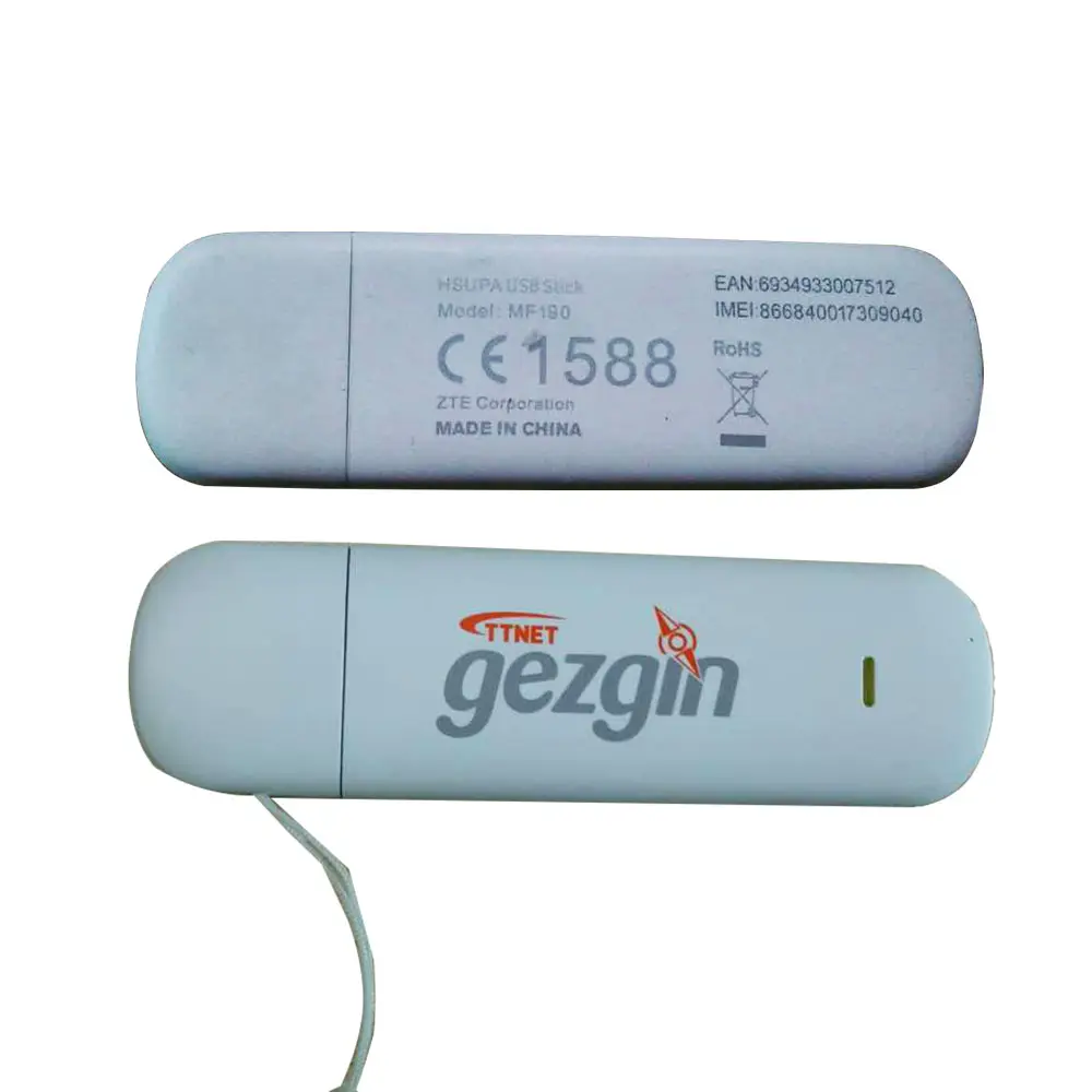 ZTE MF190ロック解除3 gGSM 7.2 Mbps USBモバイルブロードバンド