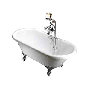 Baignoire ovale en acrylique certifié pc, meuble de salle de bains, haute qualité, baignoire sur pied
