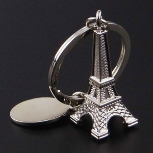 Portachiavi in Metallo 3D <span class=keywords><strong>Torre</strong></span> <span class=keywords><strong>Eiffel</strong></span> Francese con Logo Personalizzato, Portachiavi Promozionale alla Moda e Moschettone Souvenir Regalo - Product Image 3
