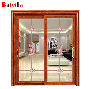 <span class=keywords><strong>Puerta</strong></span> Principal de Aluminio con <span class=keywords><strong>Doble</strong></span> Vidrio y Diseño de Rejilla, con Puertas Corredizas <span class=keywords><strong>para</strong></span> Cocina - Product Image 5