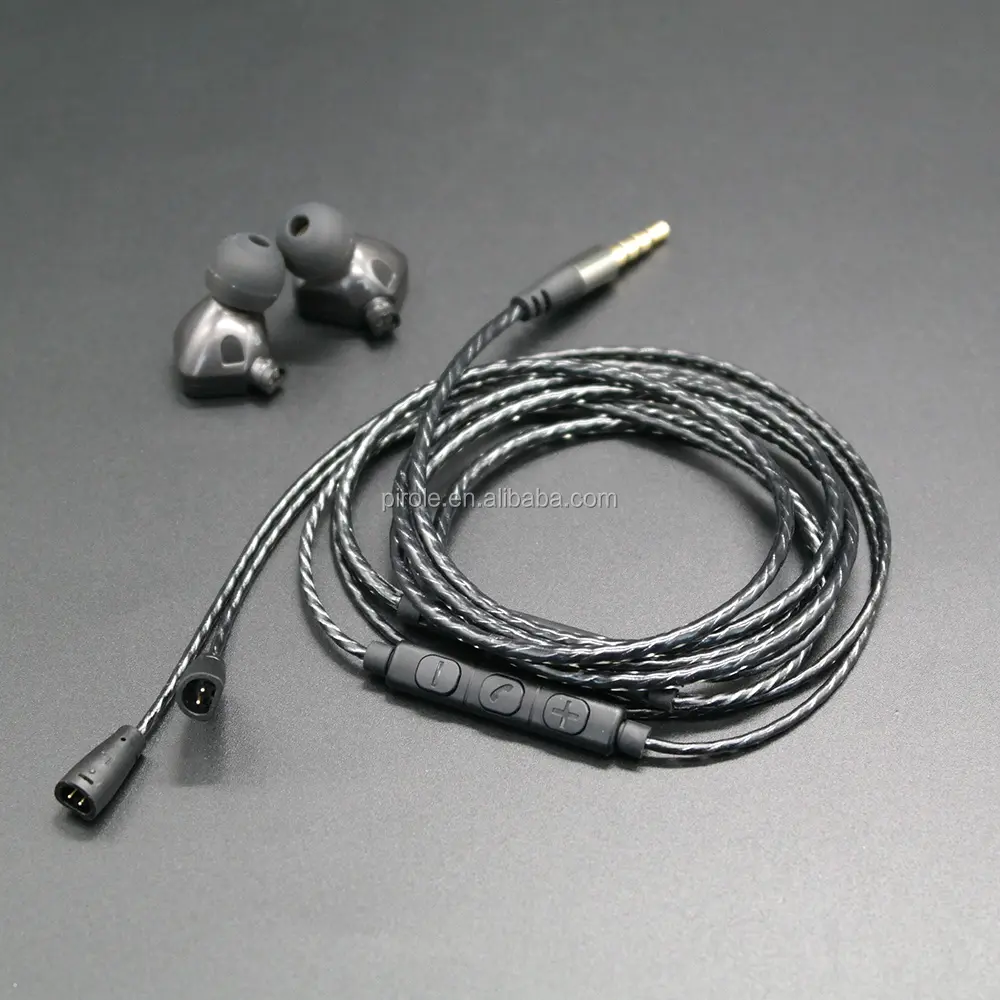 Phổ biến IEM thay thế nâng cấp cáp với mic & Từ Xa Cho Sennheiser IE8I IE80 IE8 Tai Nghe