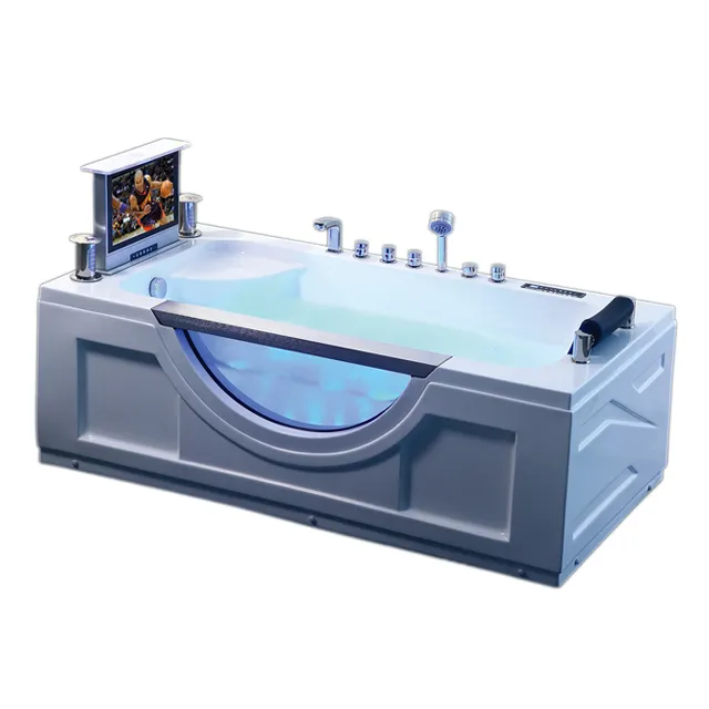 Jet Whirlpool bathroom bathtub With TV Luxury Massage Tubs hotel baths/freestanding spa acrylic bath