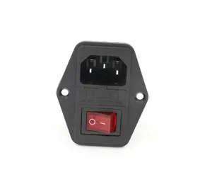 3D impresora accesorios LZ-14-F5 6A 250 V interruptor eléctrico hembra enchufe de alimentación de CA con certificado CE