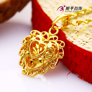 Xuping Perhiasan Modis Liontin Bentuk Hati Kuningan untuk Wanita - Product Image 4