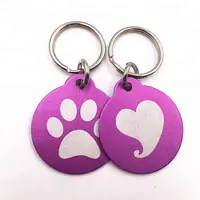 China Hersteller runde eloxierte Aluminium Hund Namensschild
