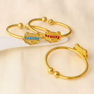 50667 xuping Gold Jewellery Healthy Adjustable <strong>Indian</strong> Baby <strong>Bangle</strong> - Product Image 4
