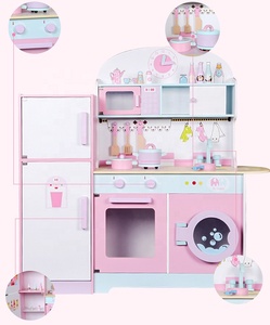 Refrigerador de Juguete de <span class=keywords><strong>Madera</strong></span> Rosa Personalizado, Grande, Educativo, para Niñas - Product Image 4