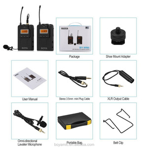 BOYA BY-WM6S-micrófono inalámbrico Lavalier UHF de 48 canales, batería recargable integrada para videocámara de cámara, teléfono inteligente DSLR - Product Image 6