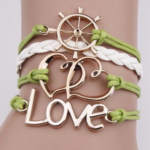 H-014 amor corazón pulsera marinero compás <span class=keywords><strong>cuerda</strong></span> náutica - Product Image 3